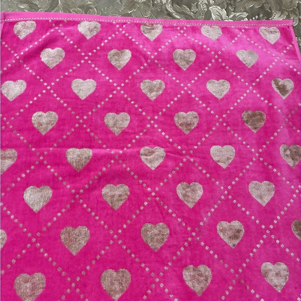 Golden hearts towels set